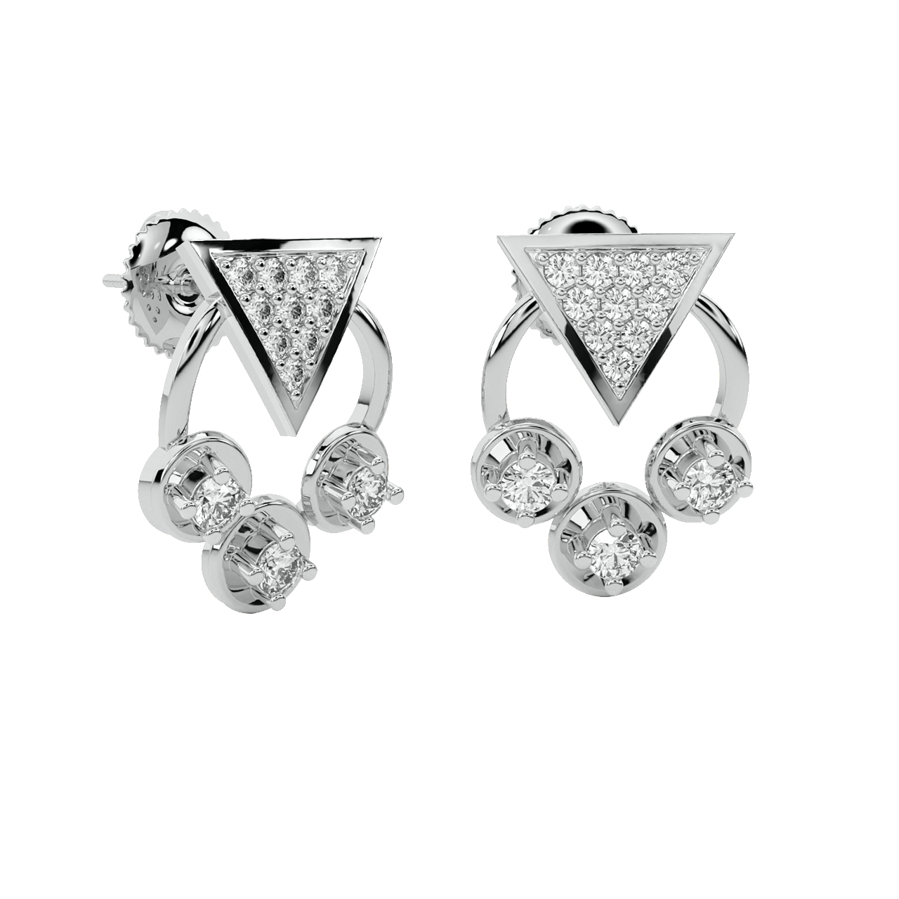 Ethan Round Diamond Stud Earrings